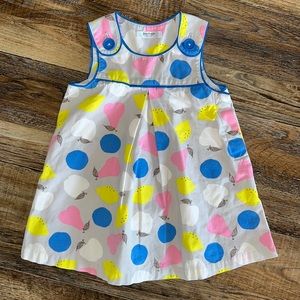 Baby Boden Fruit Print Jumper Style Dress Size 12-18 Months